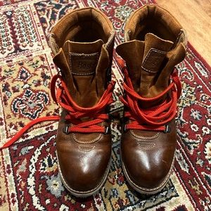 G.H. BADS & CO Brown Leather Red Laces
